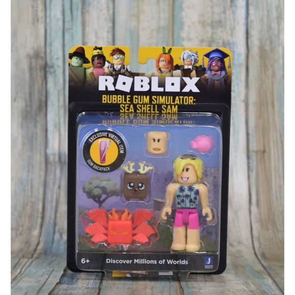Roblox Bubble Gum Simulator Sea Shell Sam + Exclusive Virtual Code Gum Backpack - Picture 1 of 4